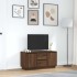 Mueble de TV con luces LED roble marrón 100x41x50