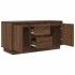 Mueble de TV con luces LED roble marrón 100x41x50