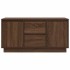 Mueble de TV con luces LED roble marrón 100x41x50