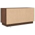 Mueble de TV con luces LED roble marrón 100x41x50