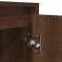 Mueble de TV con luces LED roble marrón 100x41x50