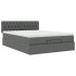 Cama otomana con colchón LED gris oscuro 140x200 cm
