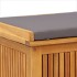 Cojines para exterior 113x50x60,5 cm madera maciza
