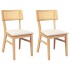 Sillas de comedor con cojines 2 uds madera maciza