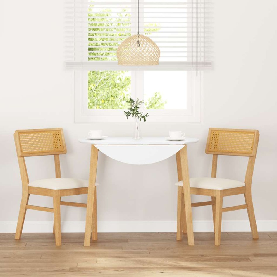 Sillas de comedor con cojines 2 uds madera maciza