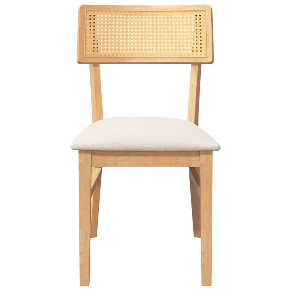 Sillas de comedor con cojines 2 uds madera maciza