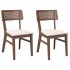 Sillas de comedor con cojines 2 uds madera maciza marrón