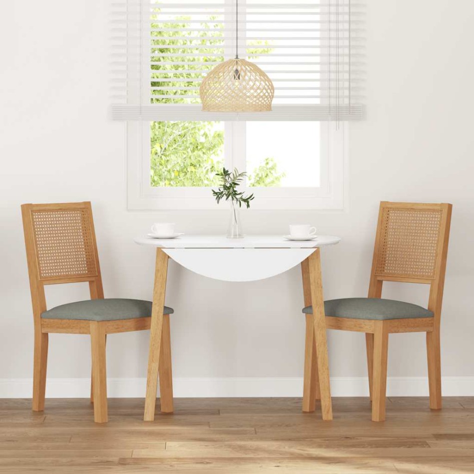 Sillas de comedor con cojines 2 uds madera maciza