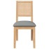 Sillas de comedor con cojines 2 uds madera maciza