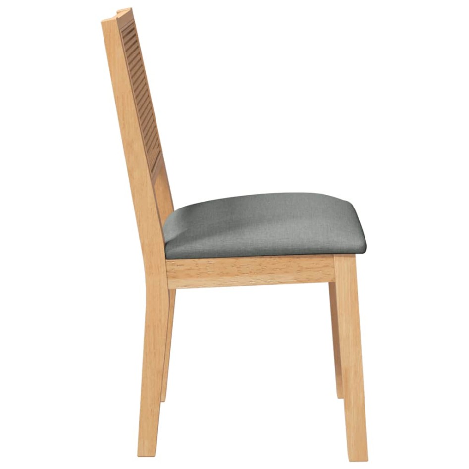 Sillas de comedor con cojines 2 uds madera maciza