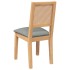Sillas de comedor con cojines 2 uds madera maciza