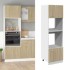 Armario de microondas contrachapada color roble 60x57x207