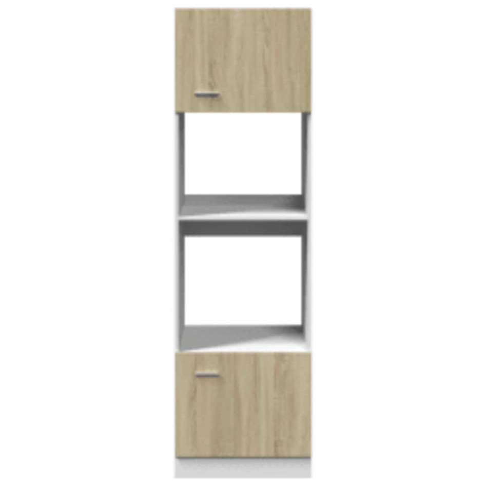 Armario de microondas contrachapada color roble 60x57x207