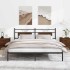 Estructura de cama sin colchón roble marrón 183x203