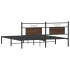 Estructura de cama sin colchón roble marrón 183x203