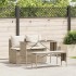 Set comedor de jardín 3 pzas con cojines ratán sintético