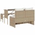 Set comedor de jardín 3 pzas con cojines ratán sintético
