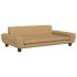 Cama para perros de terciopelo marrón 100x54x33