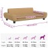 Cama para perros de terciopelo marrón 100x54x33