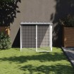 Jaula gallinas y toldo acero galvanizado gris claro 103x98x90cm