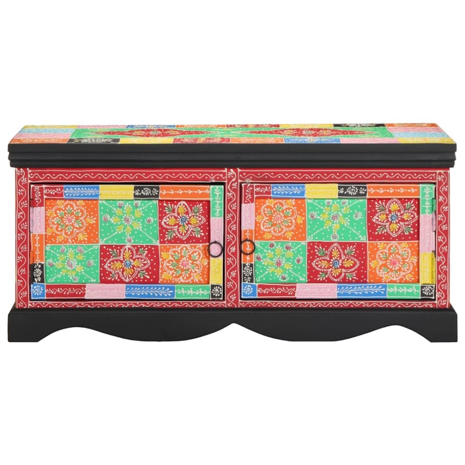 Mesa de centro  multicolor 90x50x40 cm madera maciza