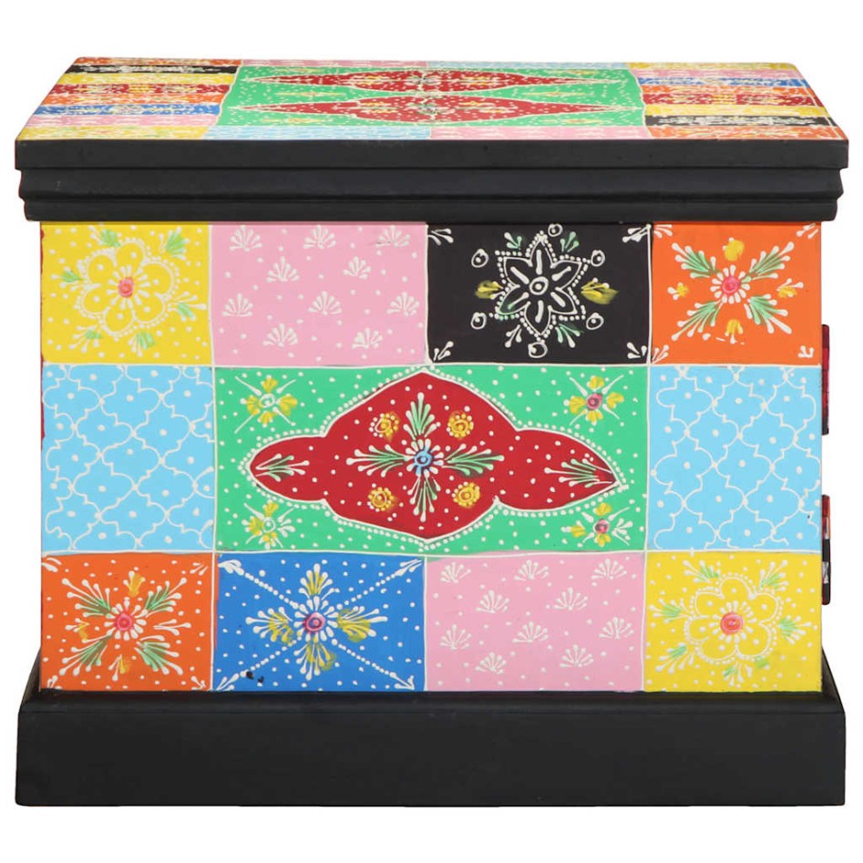 Mesa de centro  multicolor 90x50x40 cm madera maciza