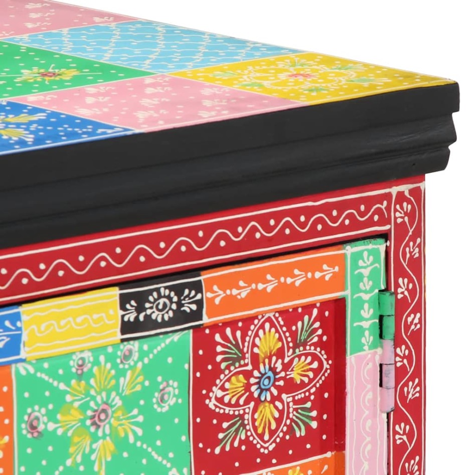 Mesa de centro  multicolor 90x50x40 cm madera maciza