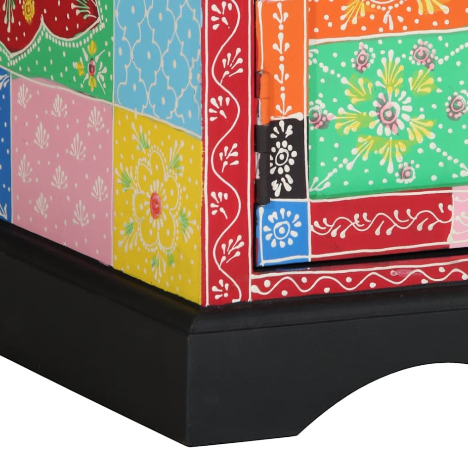 Mesa de centro  multicolor 90x50x40 cm madera maciza