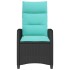 Silla de jardín reclinable con mesa auxiliar ratán