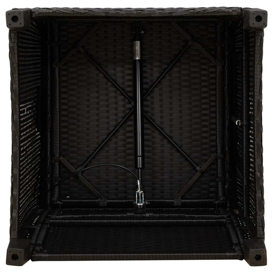 Silla de jardín reclinable con mesa auxiliar ratán