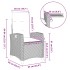 Silla de jardín reclinable con mesa auxiliar ratán