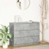 Aparador de madera de ingeniería gris hormigón 100x35x76