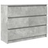 Aparador de madera de ingeniería gris hormigón 100x35x76