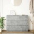 Aparador de madera de ingeniería gris hormigón 100x35x76