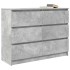 Aparador de madera de ingeniería gris hormigón 100x35x76