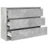 Aparador de madera de ingeniería gris hormigón 100x35x76