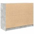 Aparador de madera de ingeniería gris hormigón 100x35x76