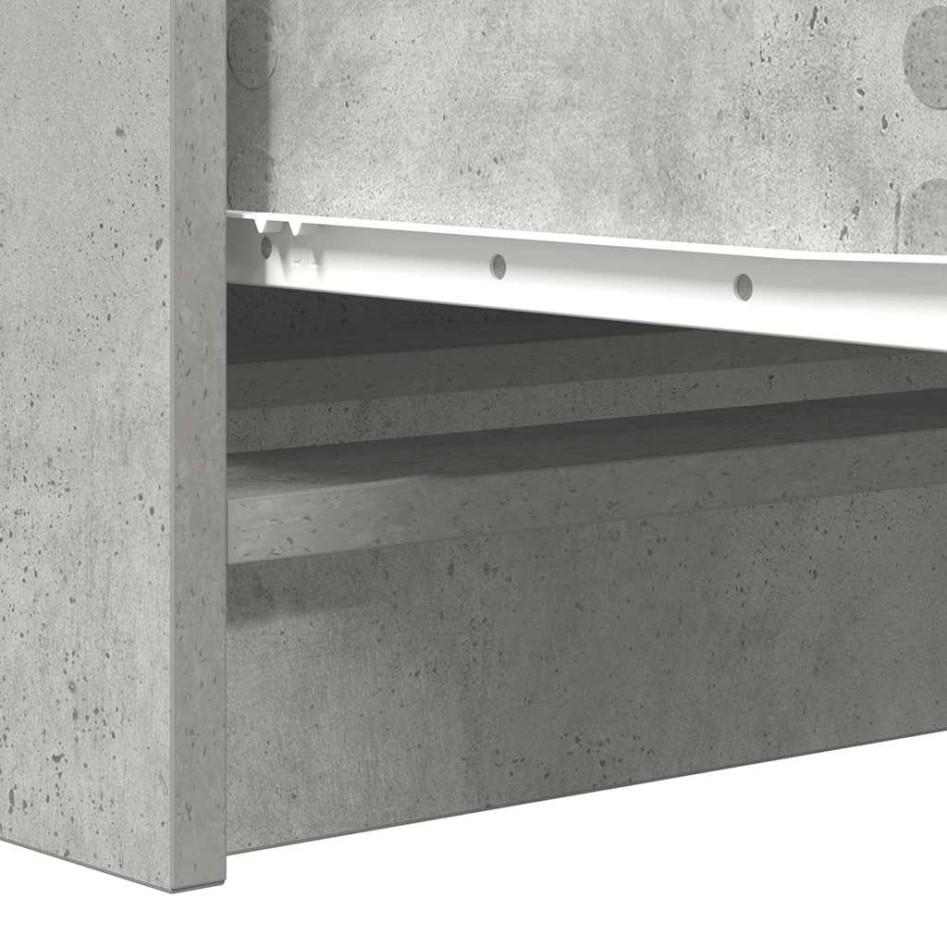 Aparador de madera de ingeniería gris hormigón 100x35x76