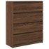 Aparador roble marrón 80x35x99 cm madera de