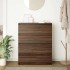Aparador roble marrón 80x35x99 cm madera de