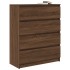 Aparador roble marrón 80x35x99 cm madera de