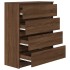 Aparador roble marrón 80x35x99 cm madera de