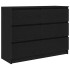 Aparador de madera de roble negro 100x35x76