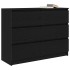 Aparador de madera de roble negro 100x35x76