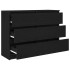 Aparador de madera de roble negro 100x35x76
