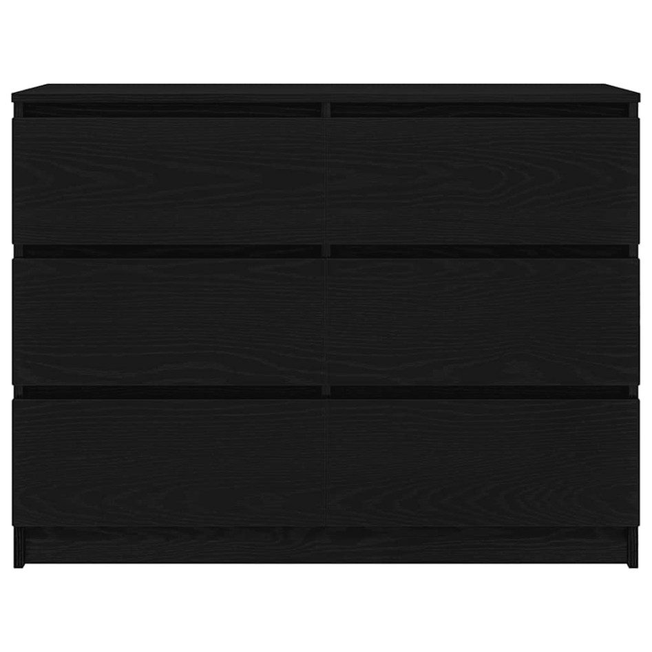 Aparador de madera de roble negro 100x35x76