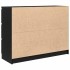 Aparador de madera de roble negro 100x35x76