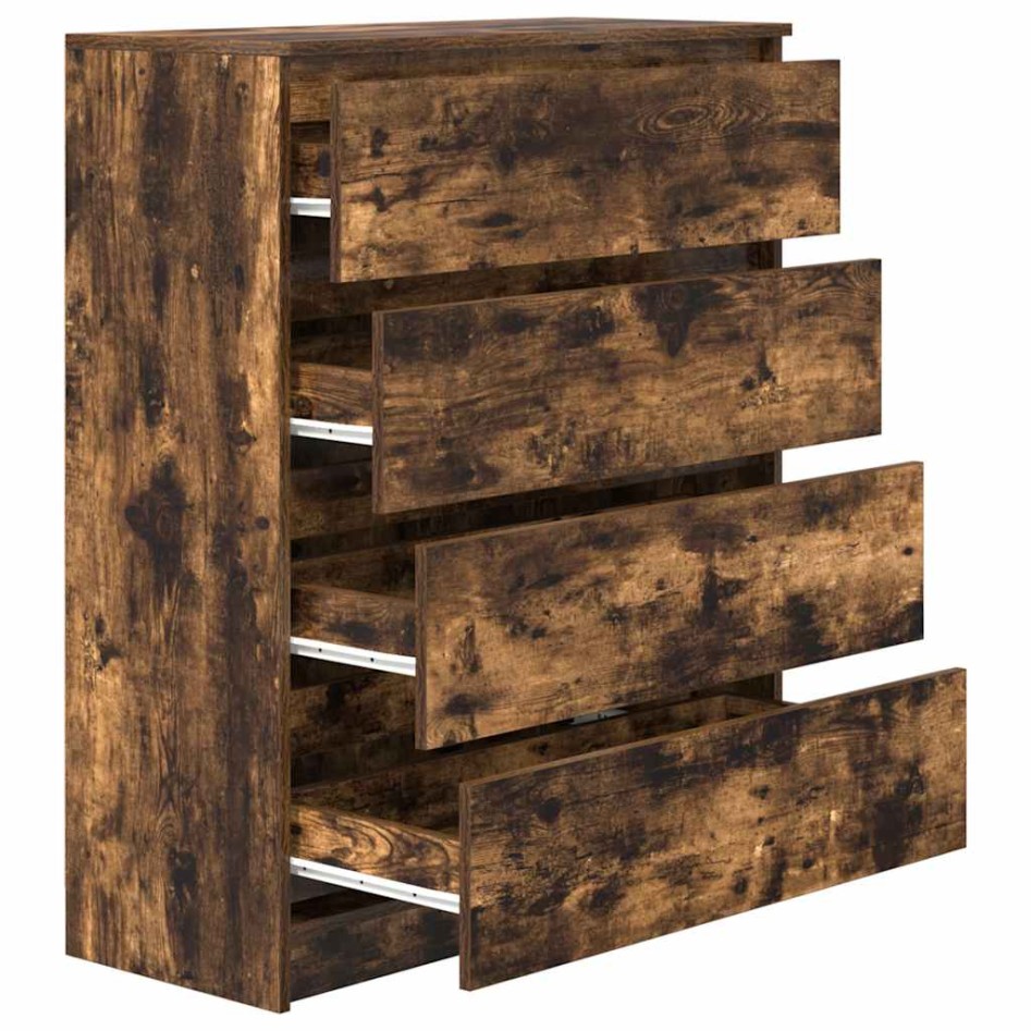 Aparador roble ahumado 80x35x99 cm madera de