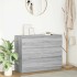 Aparador de madera de ingeniería gris sonoma 100x35x76