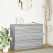 Aparador de madera de ingeniería gris sonoma 100x35x76 cm